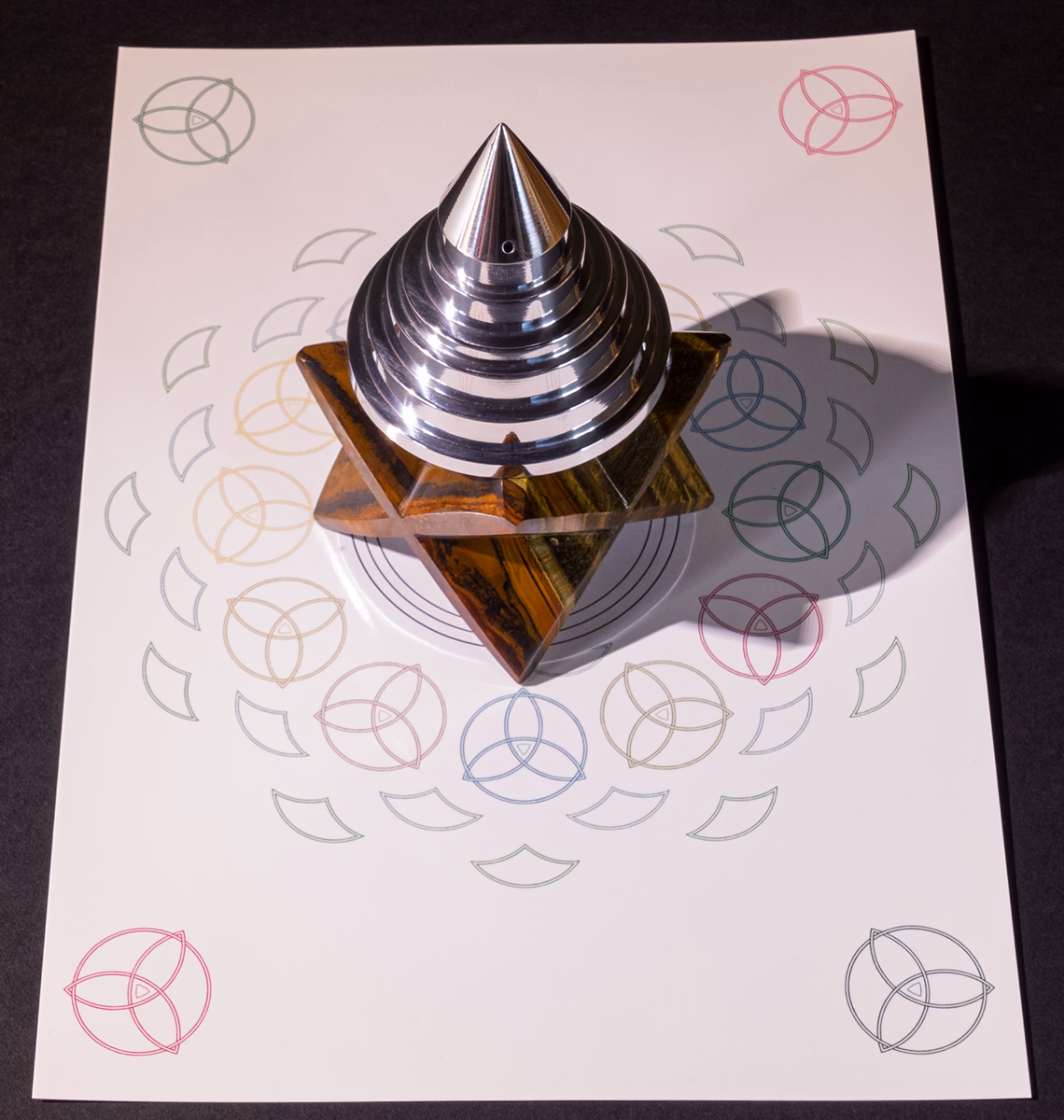 Merkaba d'Oeil du Tigre en Radionique sur l'onde de forme de l'Abeille et Keops 2