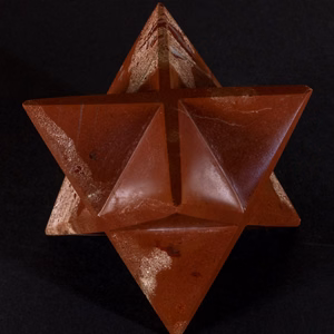 Merkaba en Jaspe Rouge veiné