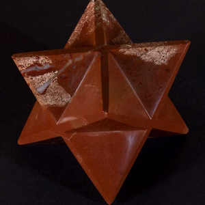 Merkaba en Jaspe Rouge veiné