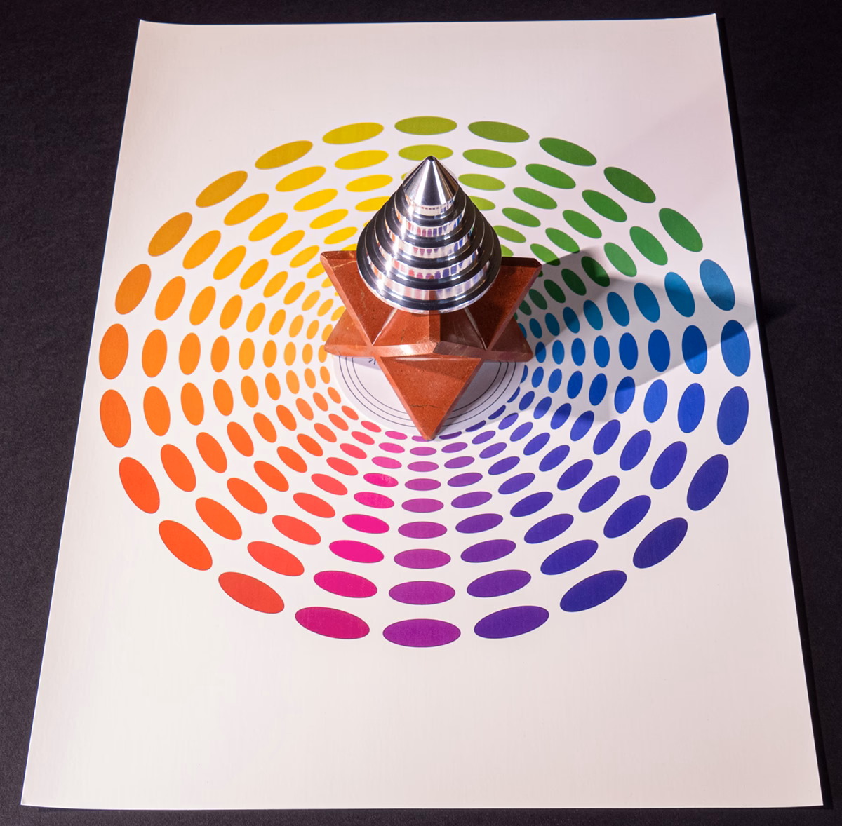 Merkaba de Jaspe Rouge en radionique sur l'onde de forme du Passeur d'Âmes et Keops