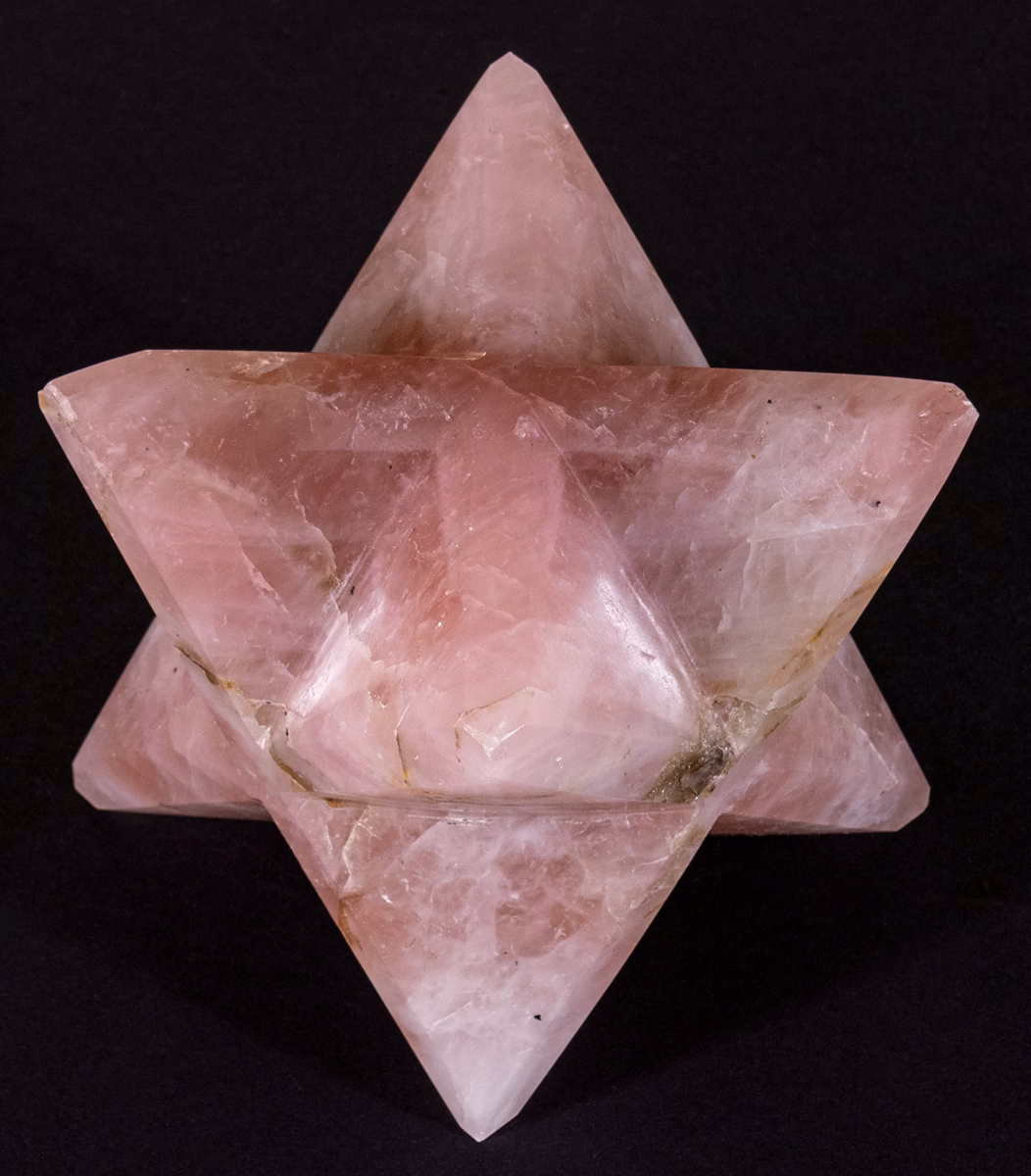 Merkaba en Quartz Rose pour la radionique, la méditation et l'habitat