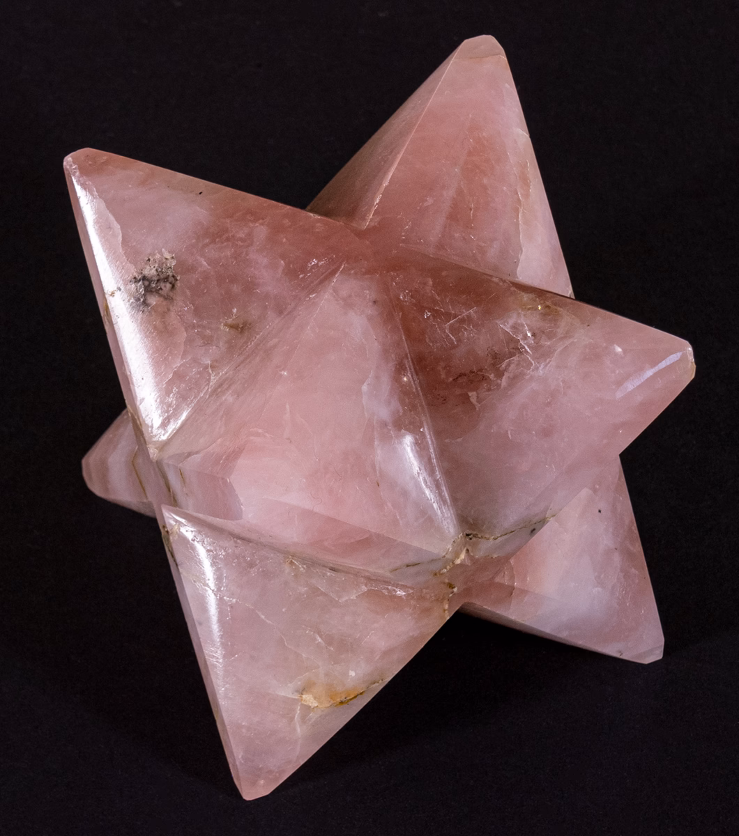 Merkaba en Quartz Rose pour la radionique, la méditation et l'habitat
